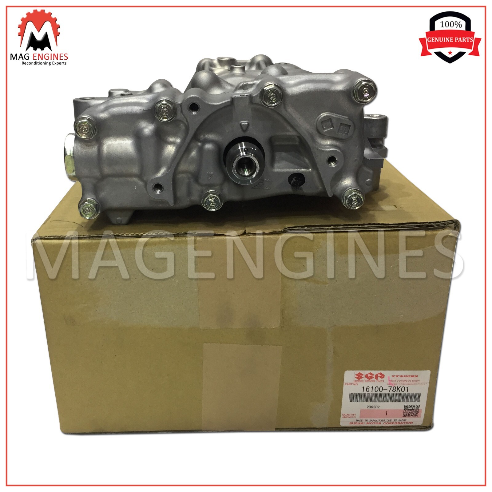 16100-78K01 GENUINE NEW OIL PUMP WITH BALANCER SUZUKI J24B GRAND VITARA 06-11