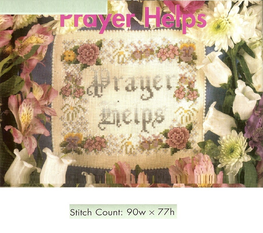 PRAYER HELPS  CROSS  STITCH  PATTERN  ONLY  PY - AYA