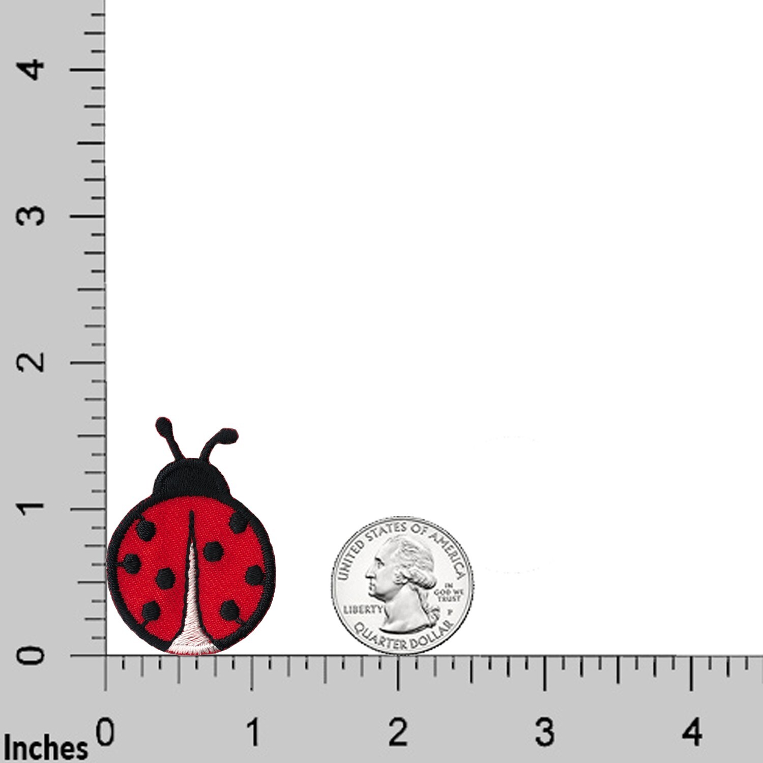 Small Ladybug Patches (5-Pack) Insect Embroidered Iron on Patch Appliques