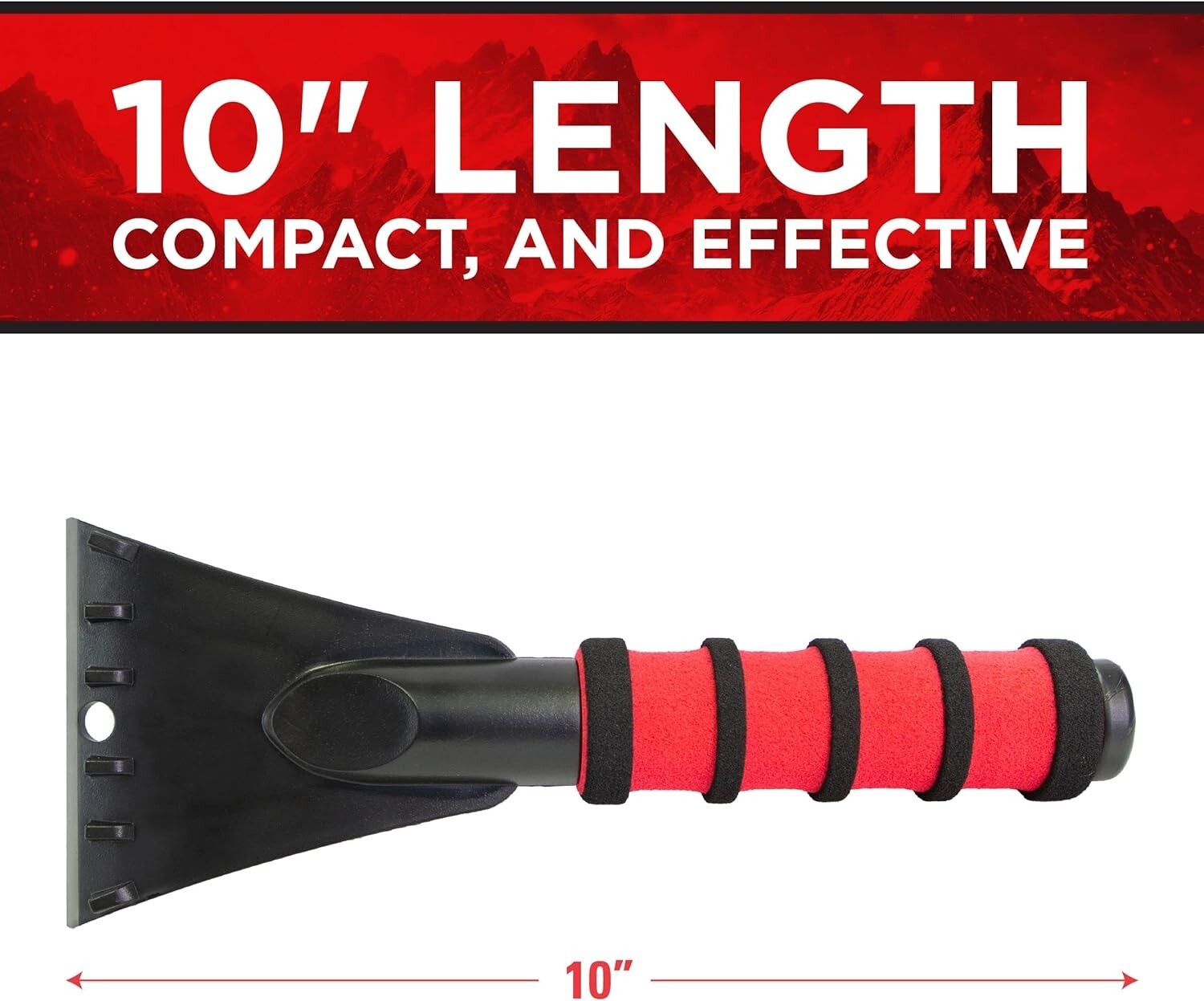 Mallory MAXX 10 inch Foam Grip Ergonomic Automotive Ice Scraper