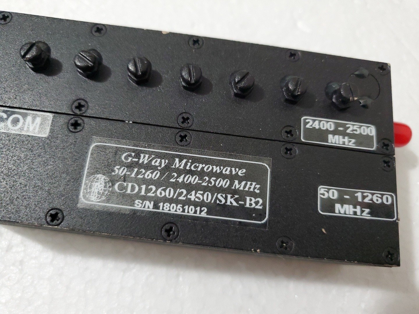 G-Way Microwave Diplexer CD1260/2450/SK-B2, 50-1260 / 2400-2500 MHz SMA Conn.