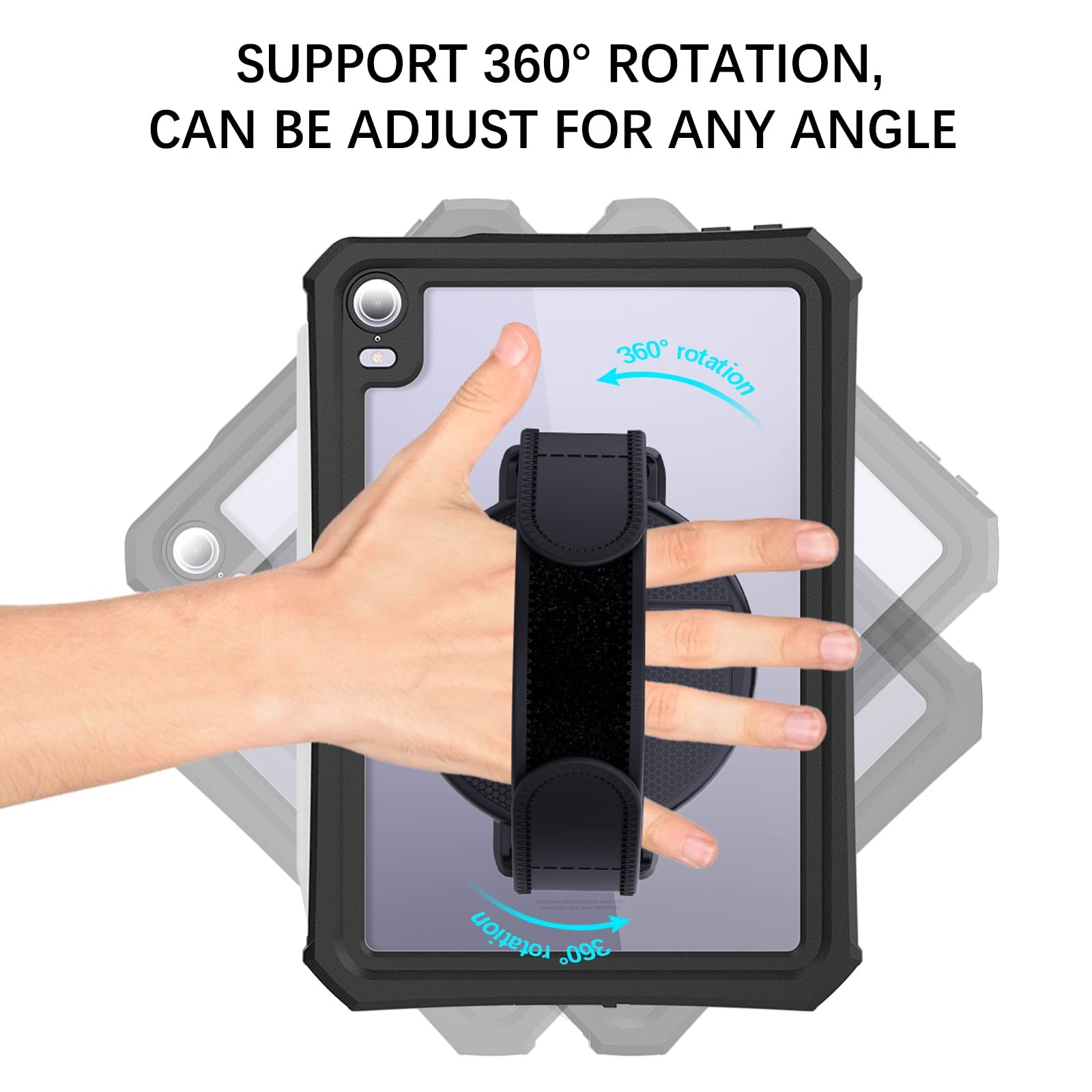 Tablet Stand with Hand Strap - Universal Tablet Hand Strap Holder & Loop Fast...