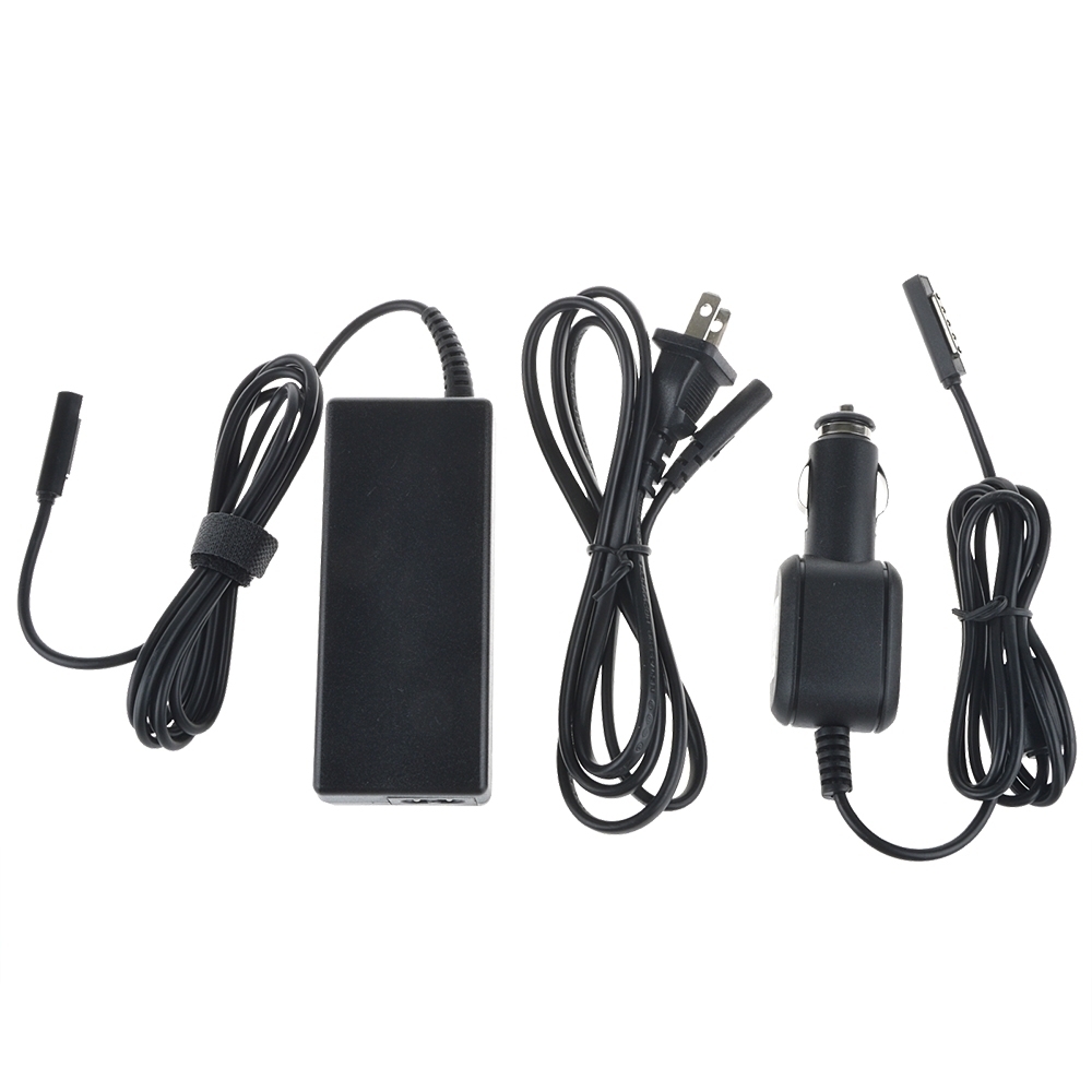 AC Adapter Car Charger for Microsoft Surface Pro 1 2 Windows 8 10 43W Mains PSU