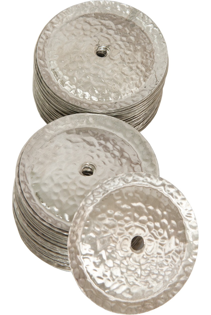 TAMBOURINE FRAME DRUM JINGLES - 100-COUNT - WHITE COPPER