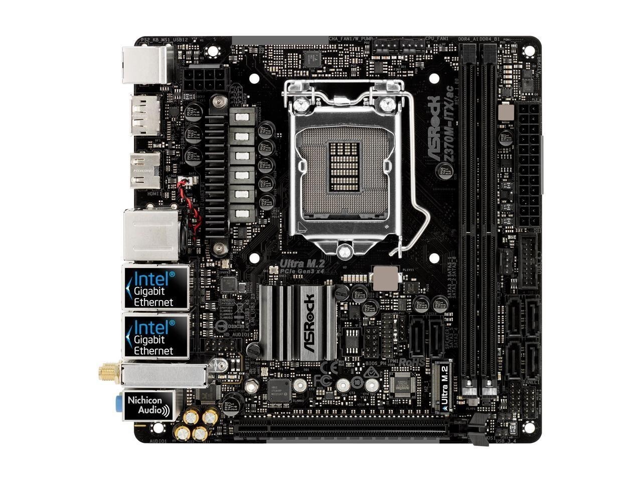 ASRock Z370M-ITX/ac LGA 1151 Intel Z370 Mini ITX Intel Motherboard