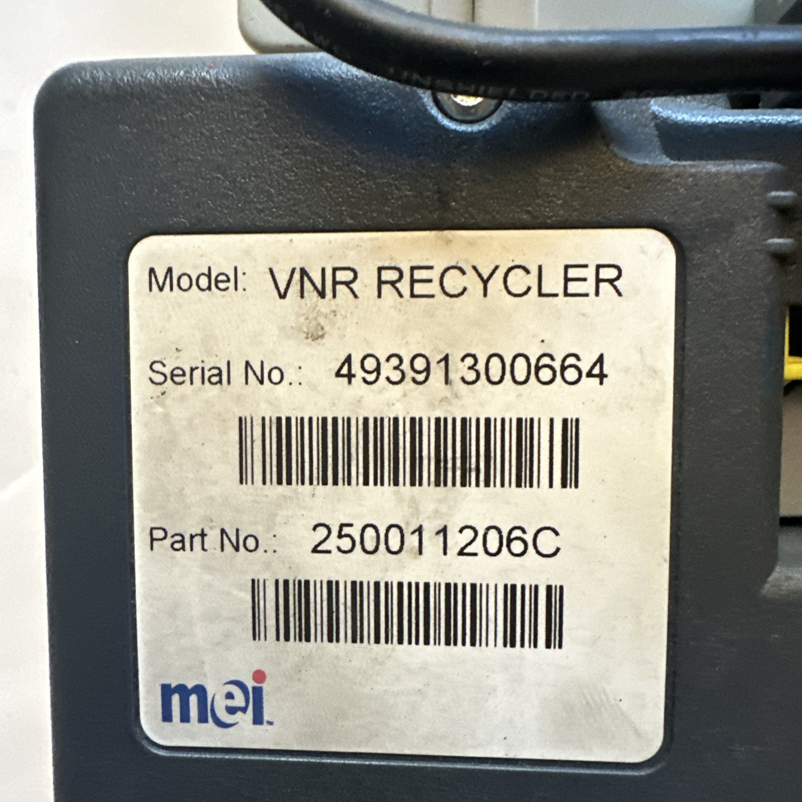 mei VN 27P2R US VNR Recycler Bill Validator MPN 250016251 250011206C
