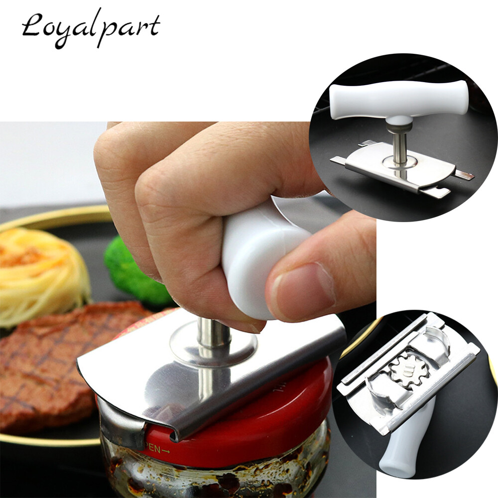 Adjustable Can Opener Jar Lid Bottle Remover Tool Stainless Steel Twist Off Grip