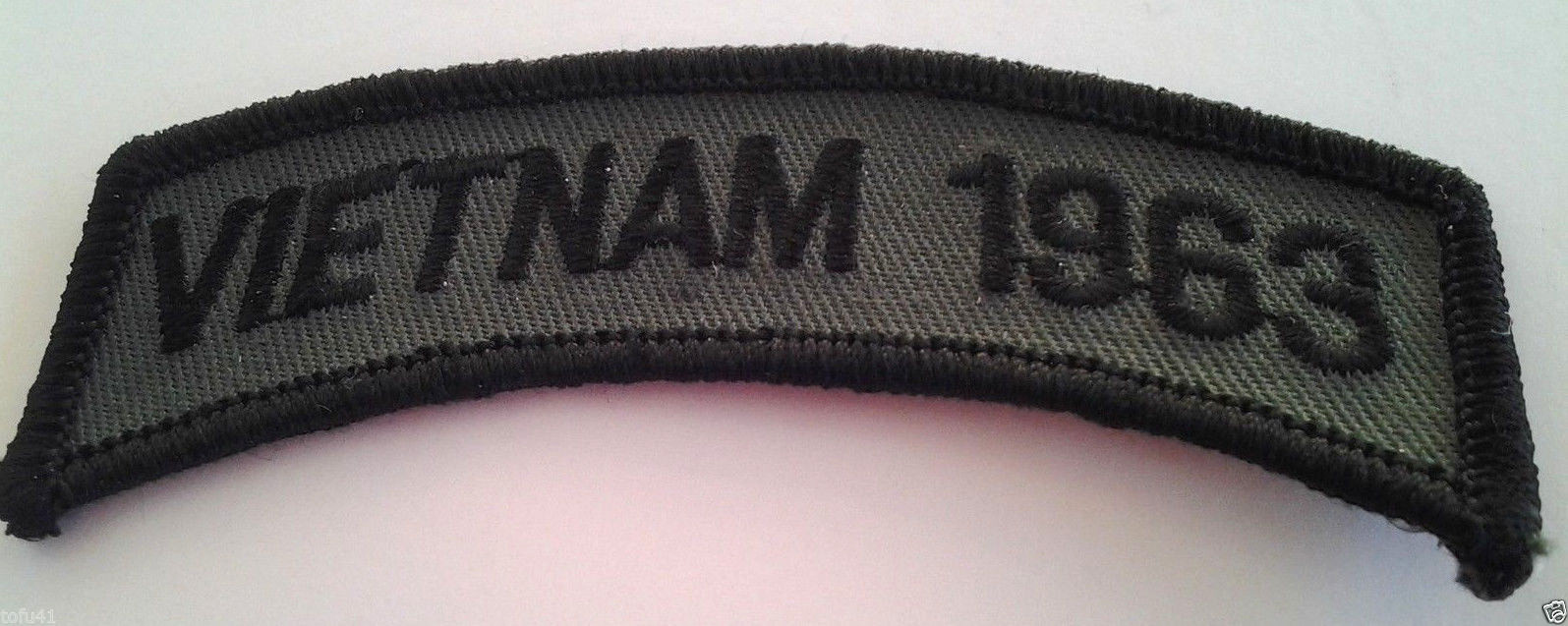 VIETNAM 1963 Tab Subdued..Military Veteran Biker Rocker 3 1/2" Patch PM0824 EE