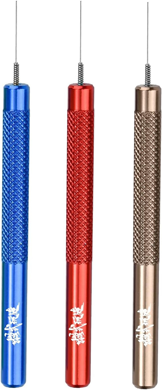 3-Piece 3 Colors Mini Precision Hobby Tool Set,Metal Applicator Needles for Adhe