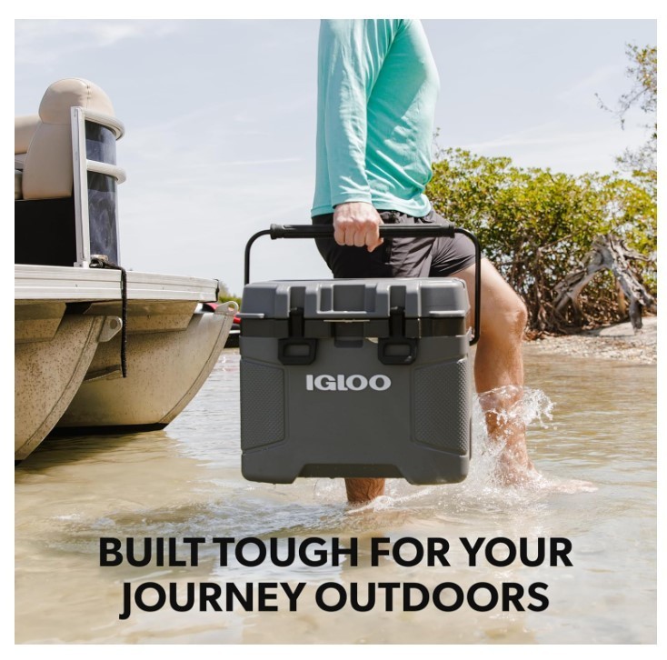 Igloo Trailmate Cooler | Insulated Hard Shell Ice Chest Carbonite