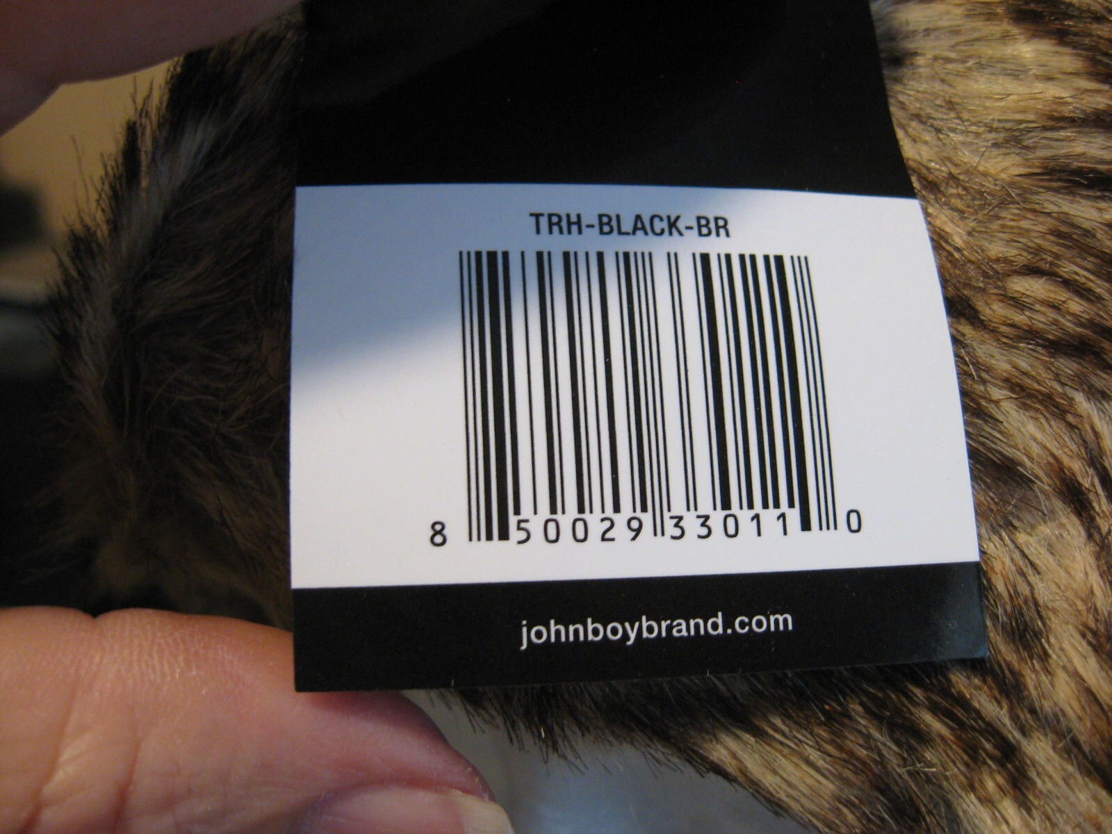 John Boy Trapper Bomber Hunting Hat - Faux Fur Headwear - Black - OSFM