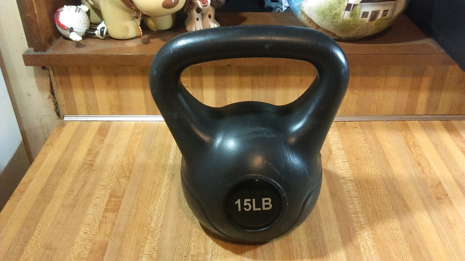 15lb Kettleball,black,vg!