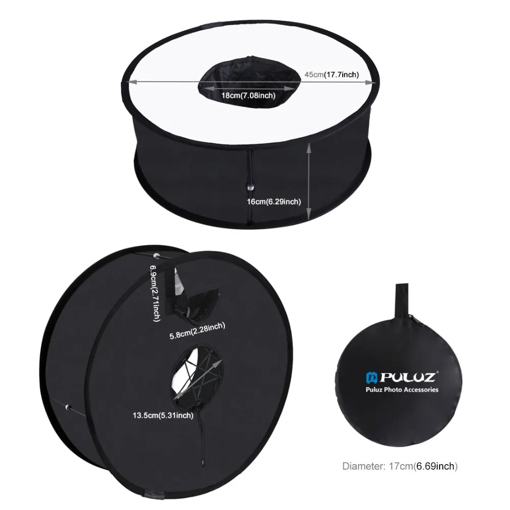 PULUZ Foldable Diffuser 45cm Soft box Round Style Ring Softbox Flash Light
