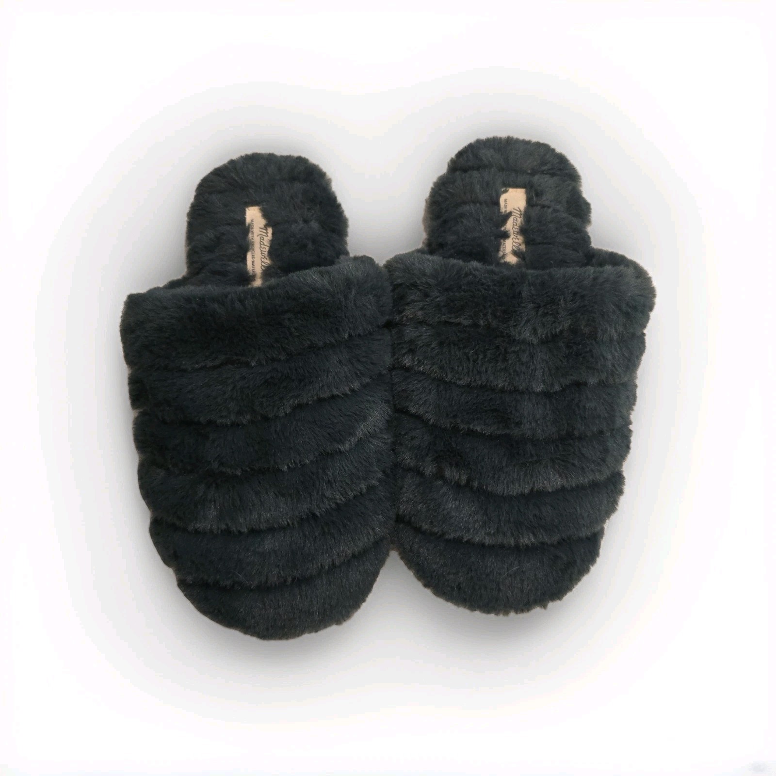 Madewell Quilter Slippers Size 7 Green Women’s Faux Fur Fuzzy Comfortable Soft