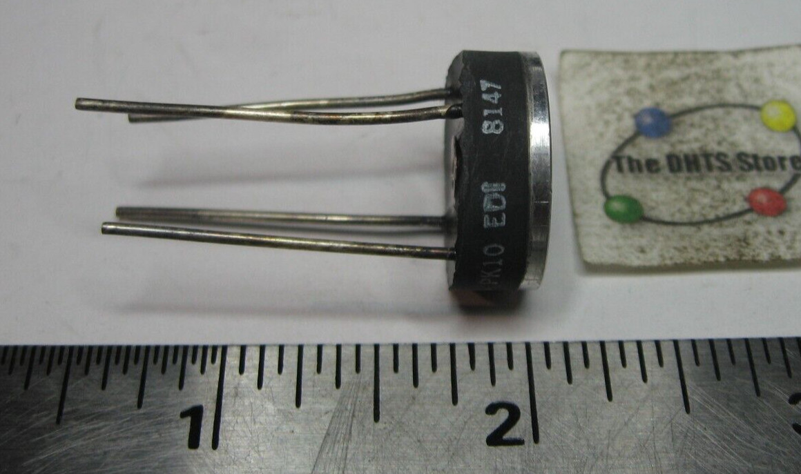 PK10 EDI Bridge Rectifier 100V 10A Single Phase Round - NOS Qty 1