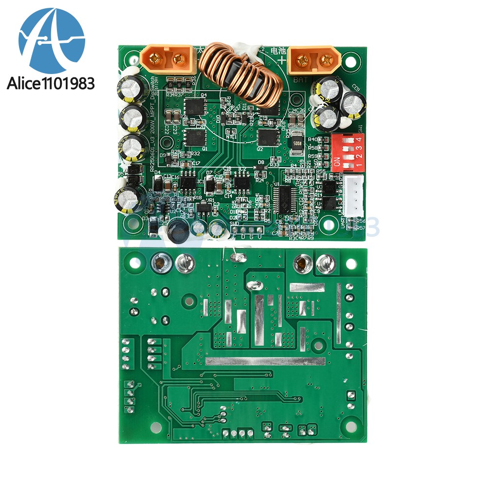 100W MPPT Smart Solar Controller DIP Switch for 12V 24V Energy Storage Systems