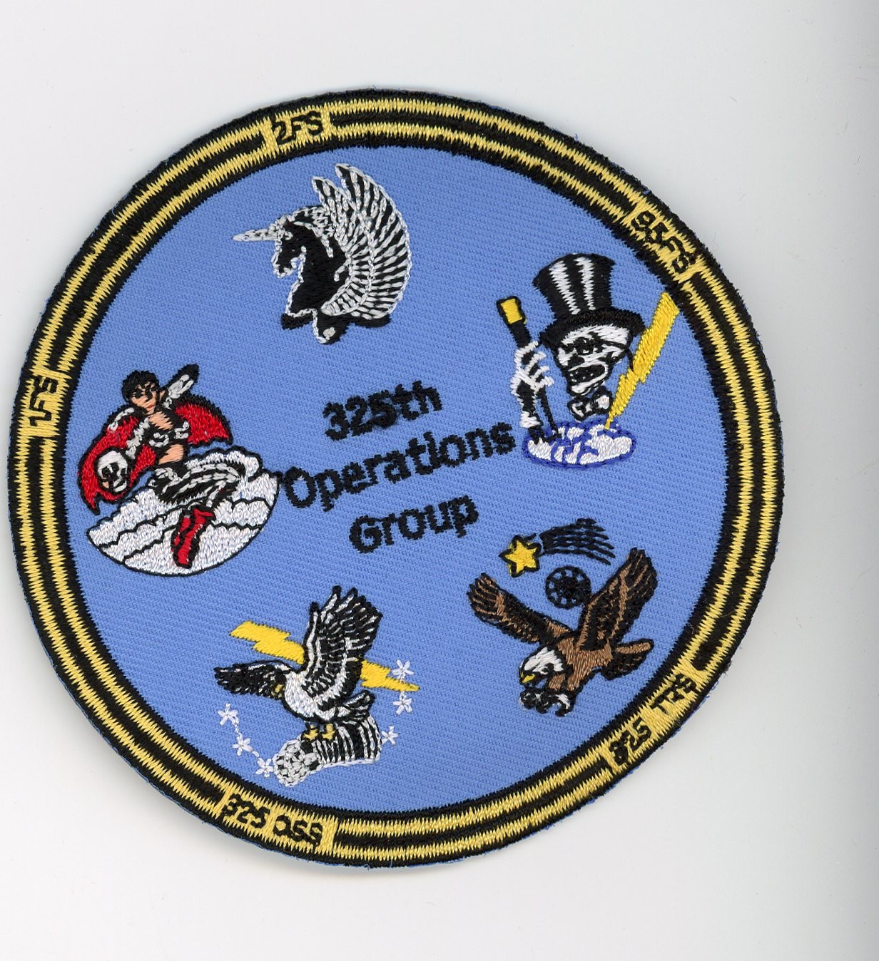 PATCH USAF GAGGLE 325th OPERATIONS GROUP 1FS, 2 FS, 95 FS, 325 OSS & 325 TRS 2