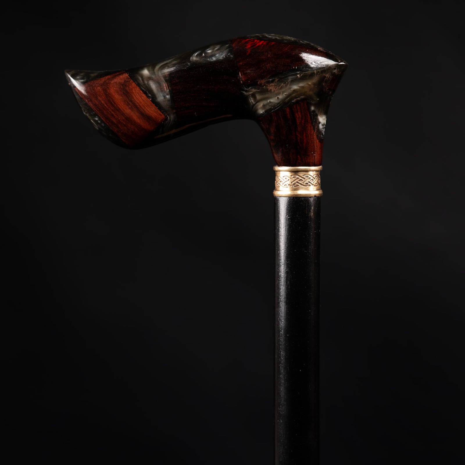 Handmade Rosewood Wooden Walking Cane for Men | Epoxy Resin Walking Stick for...