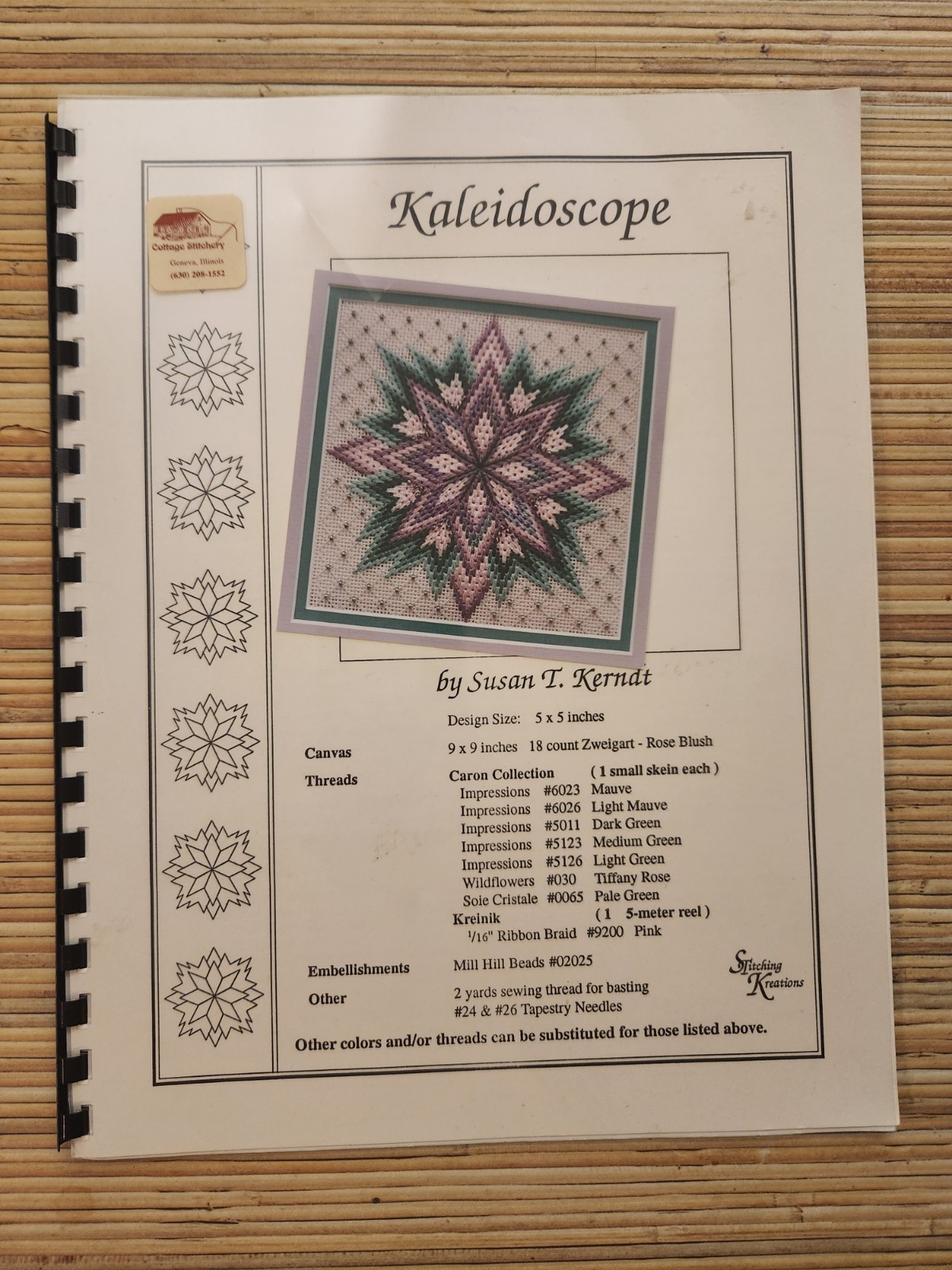 Kaleidoscope Florentine Embroidery Pattern Booklet Susan Kerndt
