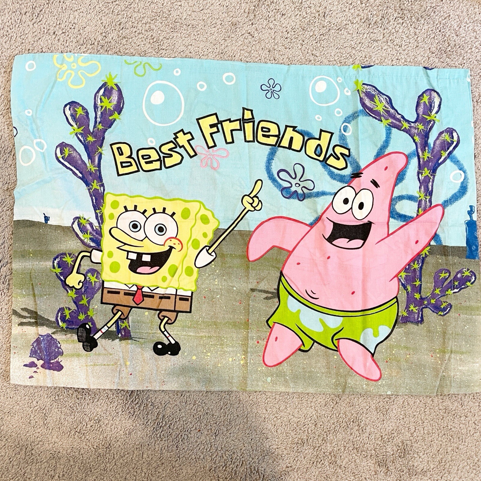 Nickelodeon SpongeBob SquarePants Patrick Best Friends Pillowcase Standard Blue