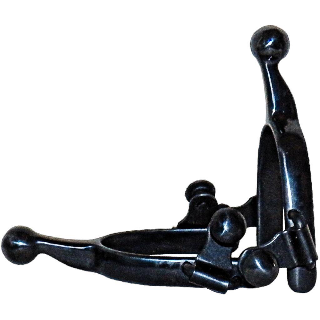 Child's Youth Western Black Steel Humane Kids Ball End Beginner Spurs