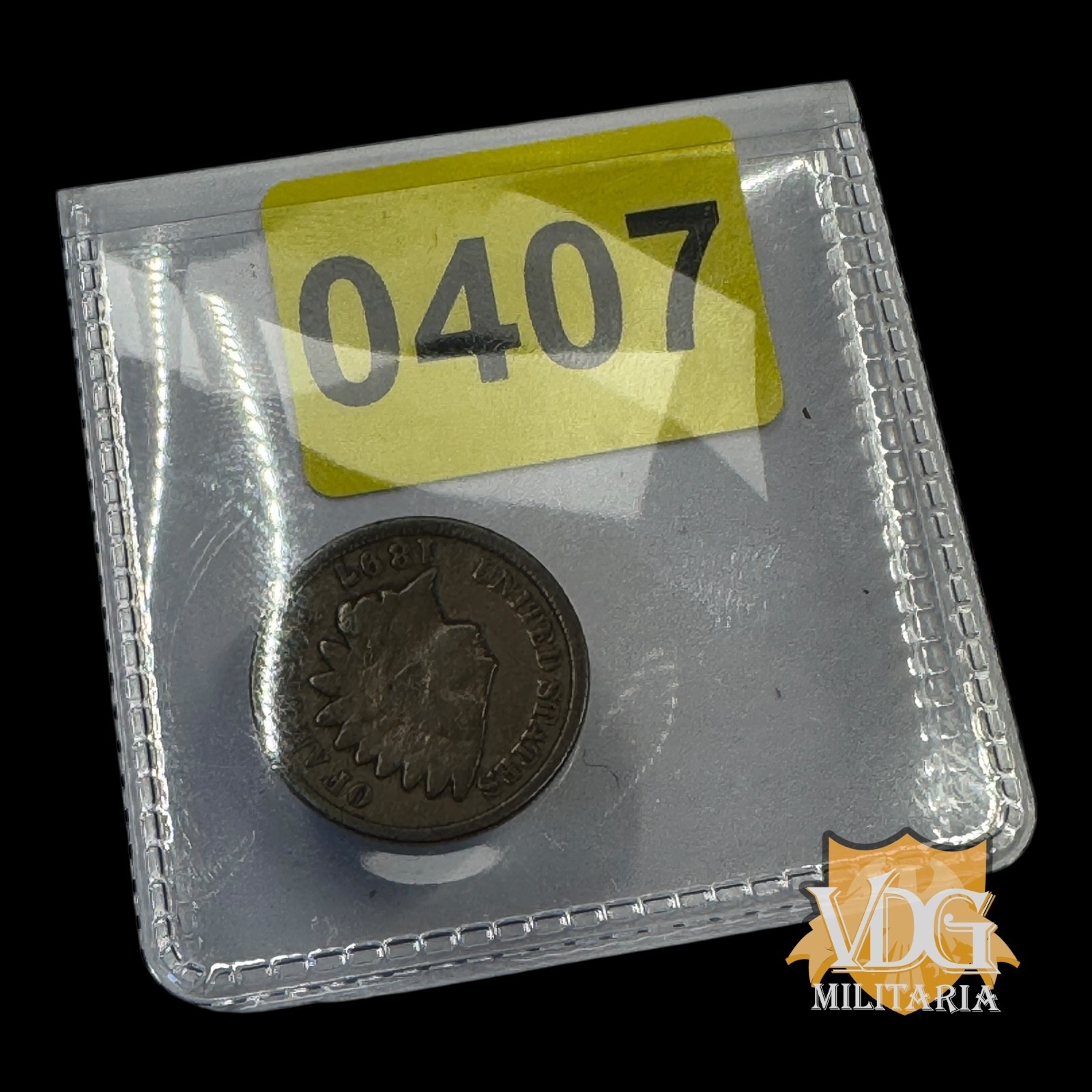 1897 US Indian Head Cent – Late 19th Century Copper Coin #Y0407