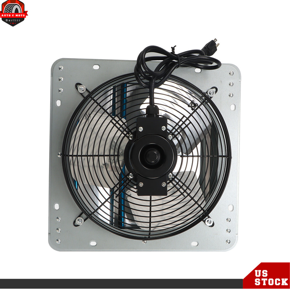 12 Inch 1800CFM Shutter Exhaust Fan For Attic Shed Garage Aluminum High Speed
