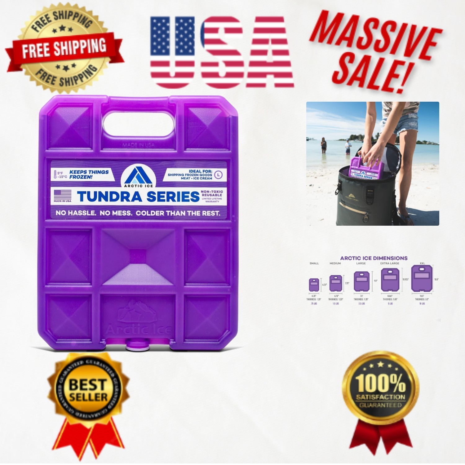 Tundra Series X-Large (5 lbs) - Durable Reusable Ice Pack for Chilled Perfection