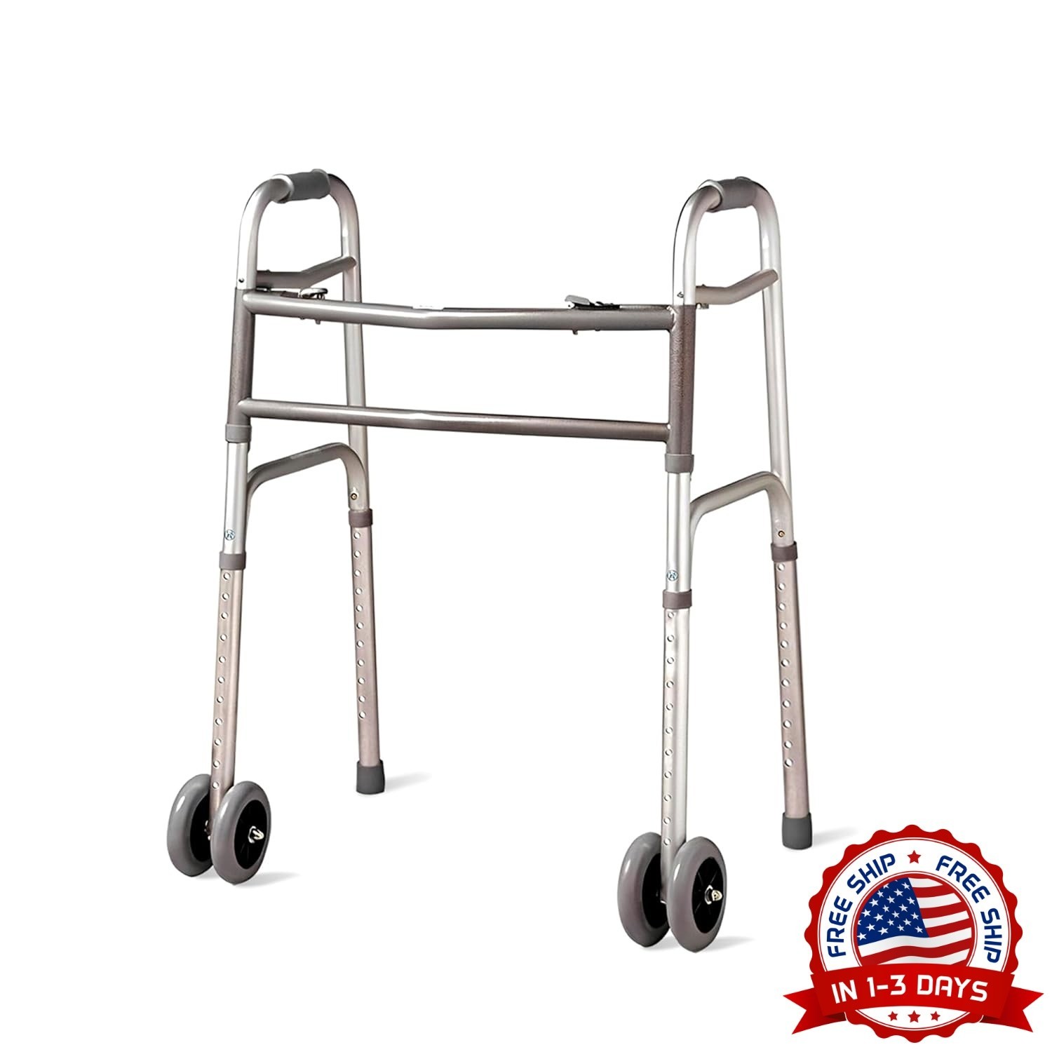 Andador plegable resistente con ruedas para personas mayores y adultos NUEVO US