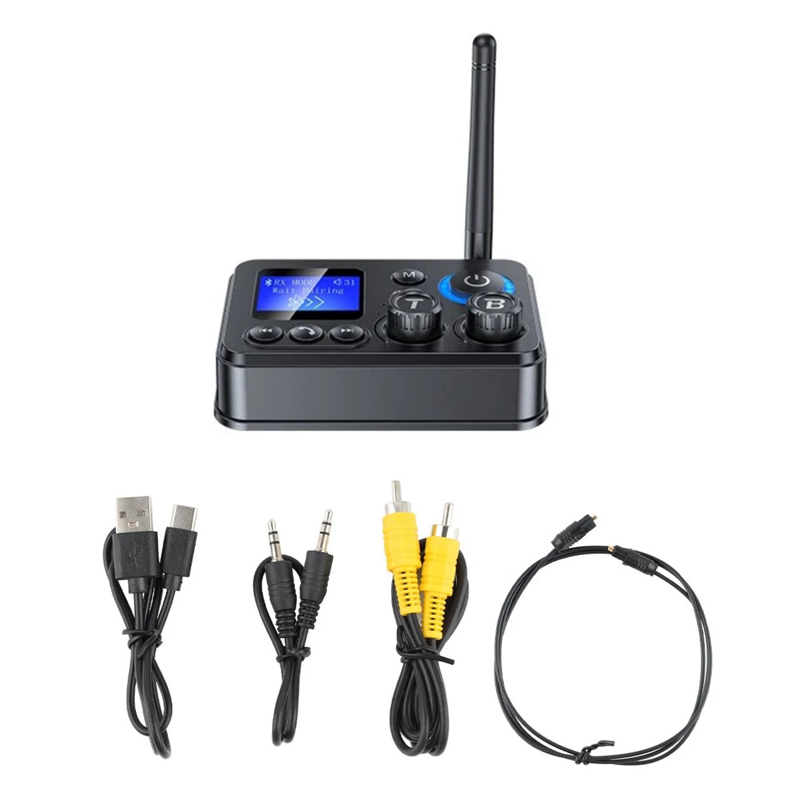 For Bluetooth 5.4 Transmitter Receiver 3.5mm AUX RCA Audio Adapter Replacement