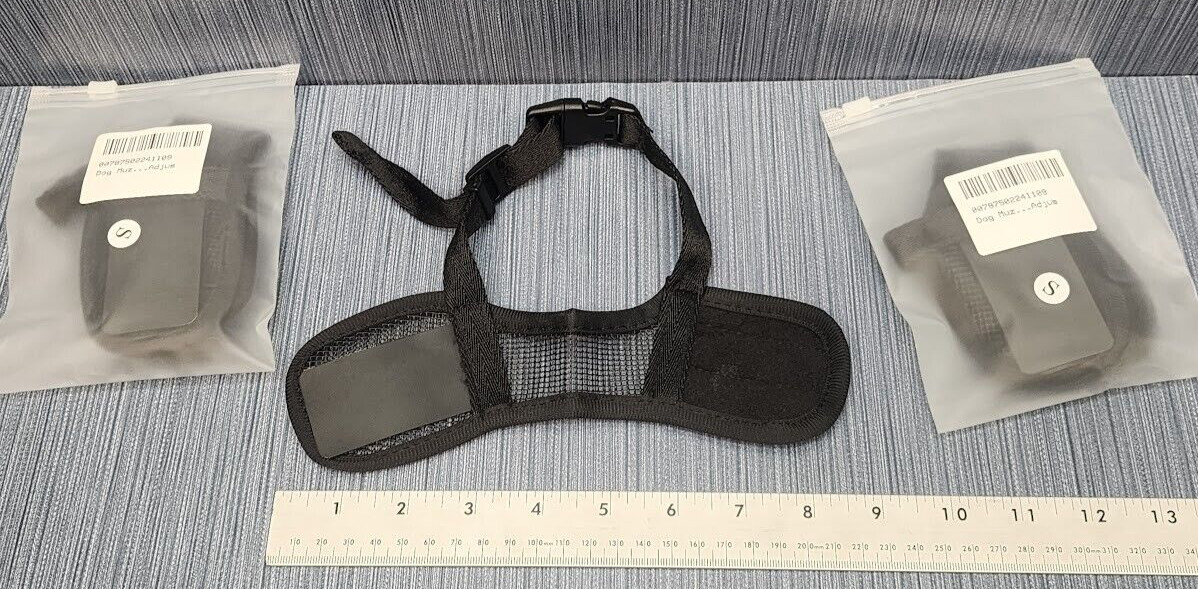 Lot 3 x Quick Dog Muzzle Size Small - Durable Water & Dirt Resistant Set 3pc