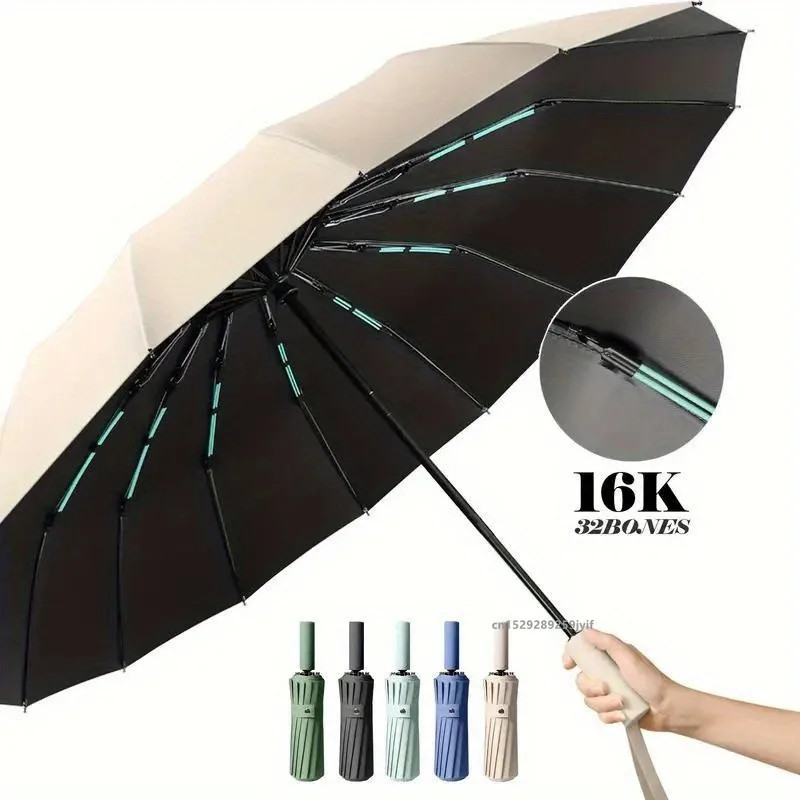 16K Double Bones Large Umbrella for Men Women Windproof Umbrellas Automatic
