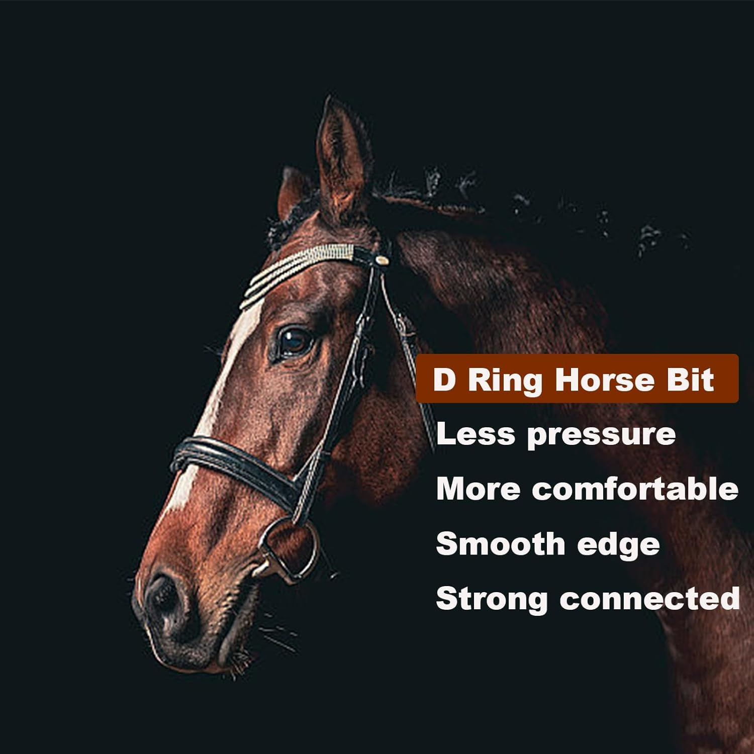 Stainless Steel D-Ring Snaffle Mouth Horse Bit D Ring Snaffle Bit with Copper Ro