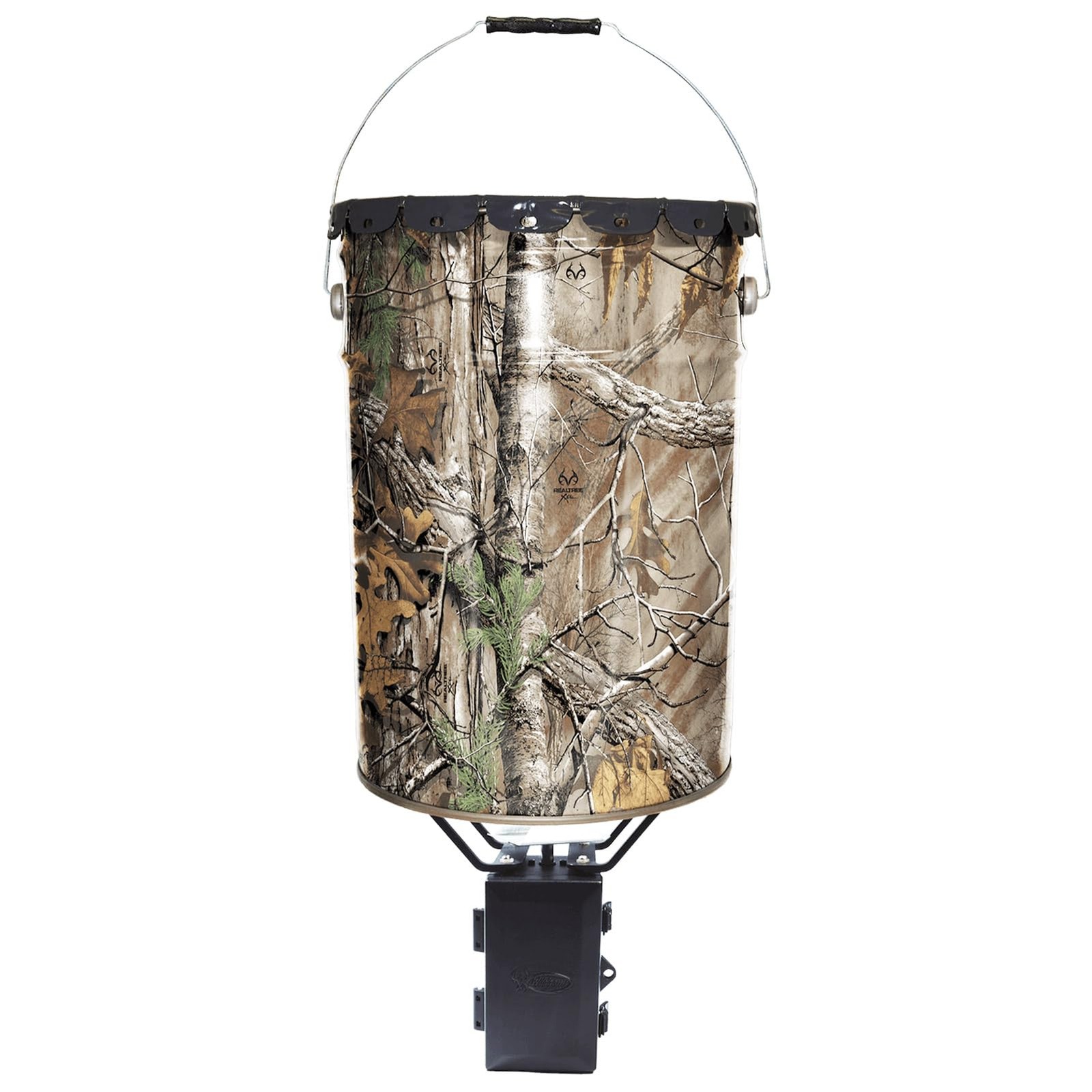 50 lb Quick-Set Bucket Feeder with Timer for Corn & Pellet Feed, 30 ft Range