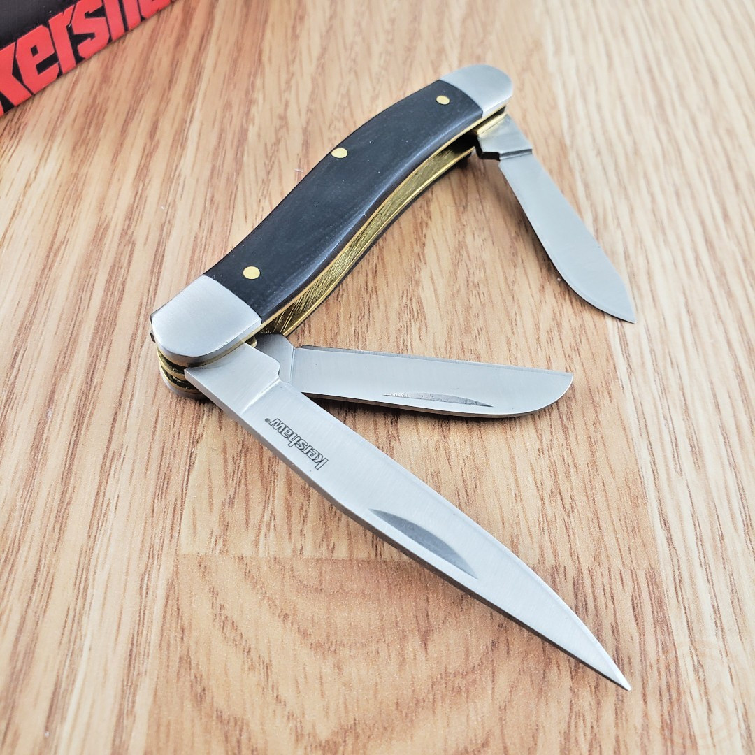 Kershaw Brandywine Pocket Knife Satin 7CR17MoV Steel Blades Black G10 Handle