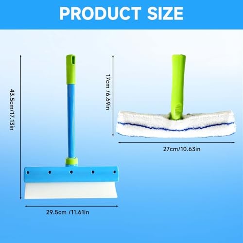 Recyclable Silicone Window Squeegee Kit – 3-in-1 Glass Cleaning Tool with
