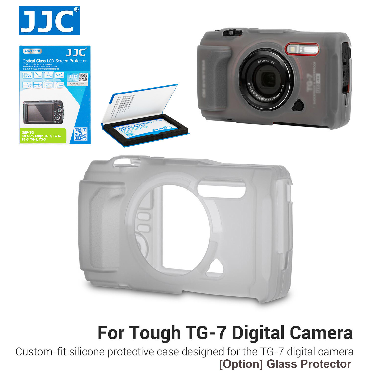 Silicone Soft Cover For Olympus OM SYSTEM Tough TG-7 Digital Camera Shockproof