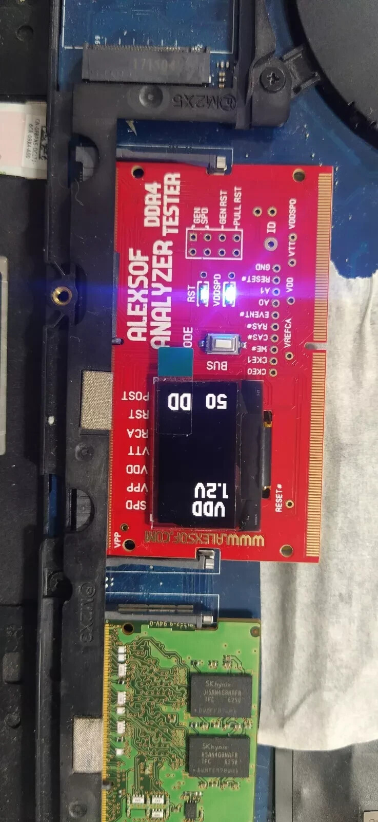 DDR4 +DDR3 LAPTOP RAM VOLTAGE TESTER measuring voltages,POST codes activities