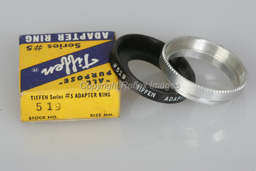 Tiffen #519 ADAPTER RING 22M to Series 5 519 IN ORIGINAL BOX  Clean!