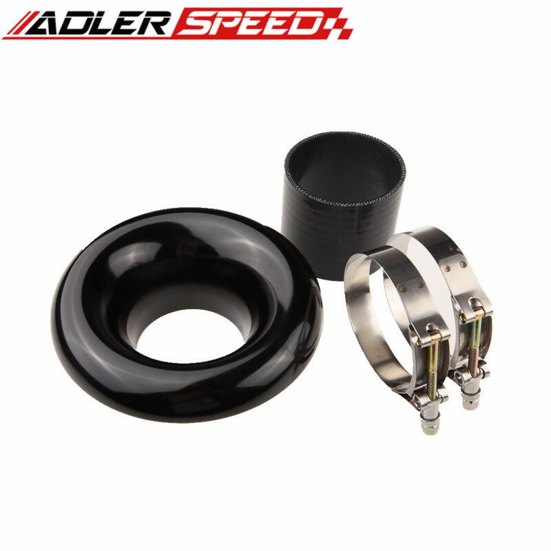 Universal 4" Black Velocity Stack For Cold/ Ram Engine Air Intake/ Turbo Horn