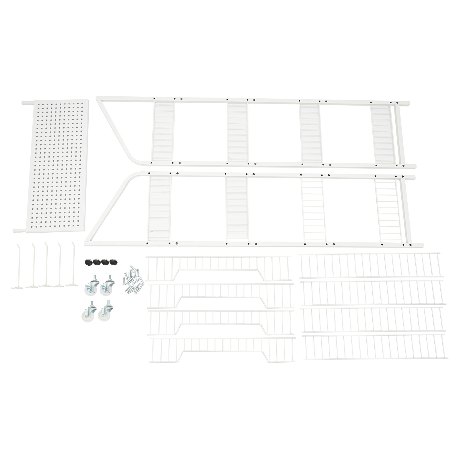 4-Tier Retail Display Rack/Shelf/Frame/Stand Shop Freestand Snack Metal White