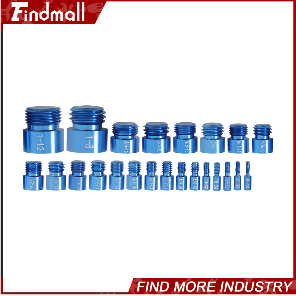 Findmall 44Pcs Inch & Metric Nut Bolt Thread Checker Identifier Thread Gauge Box
