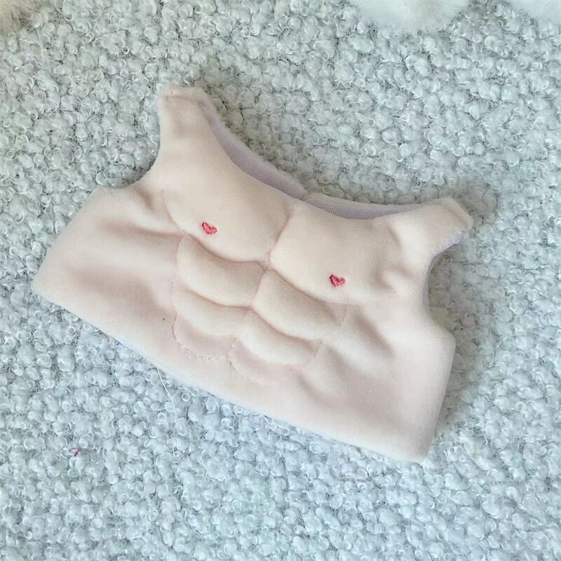 20cm 40cm Eight Fake Abs Cotton Doll Vest Clothes Dress Up Gift