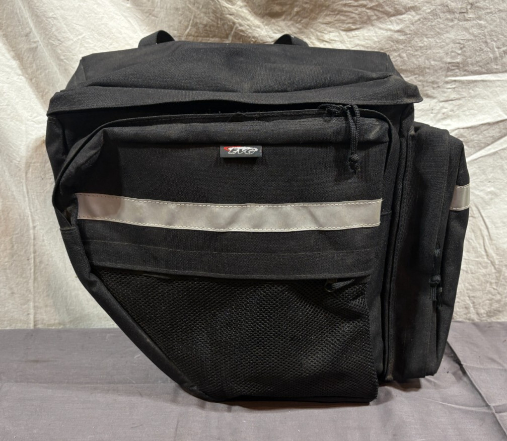 EVG Outback Left Rear Bicycle Pannier Bag Black ~6" x 14" x 14" EXCELLENT