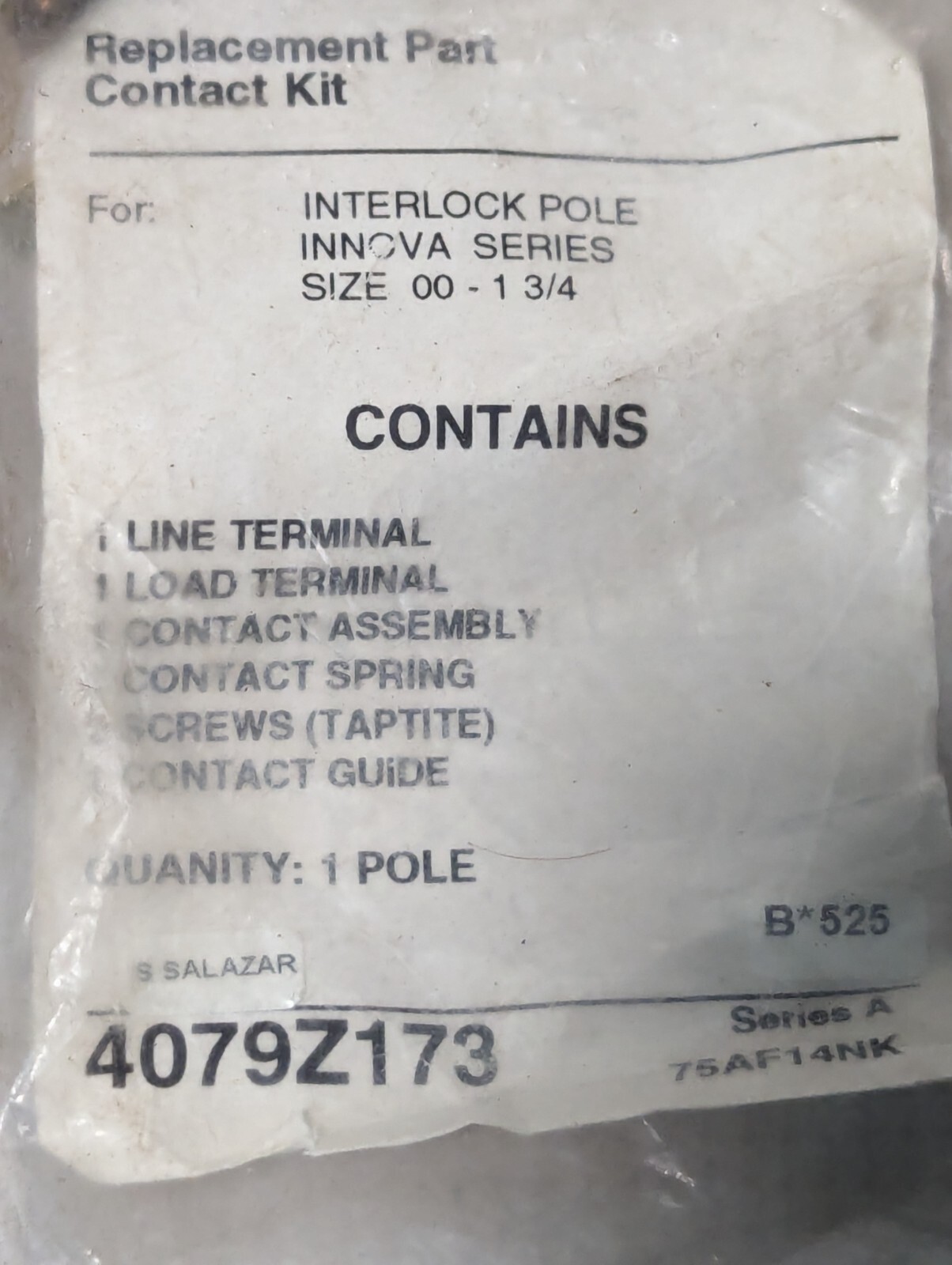 Furnas 4079Z173 Replacement Contact Kit