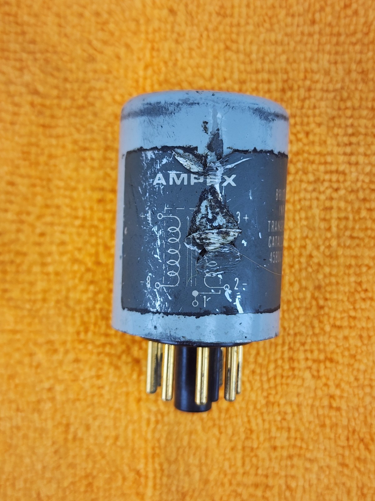Vintage Ampex 4580116-10 Bridging Input Transformer Octal 8-Pin Tested AS IS #1