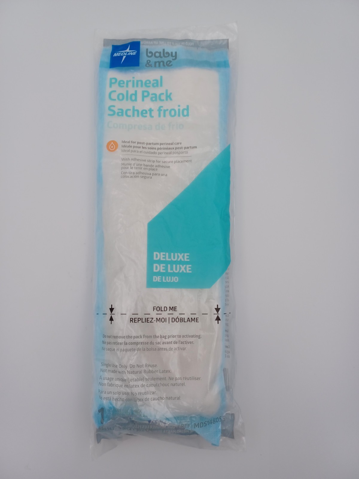 Medline Deluxe Perineal Cold Packs with Adhesive Strip_ 4.5" x 14.25" Postpartum