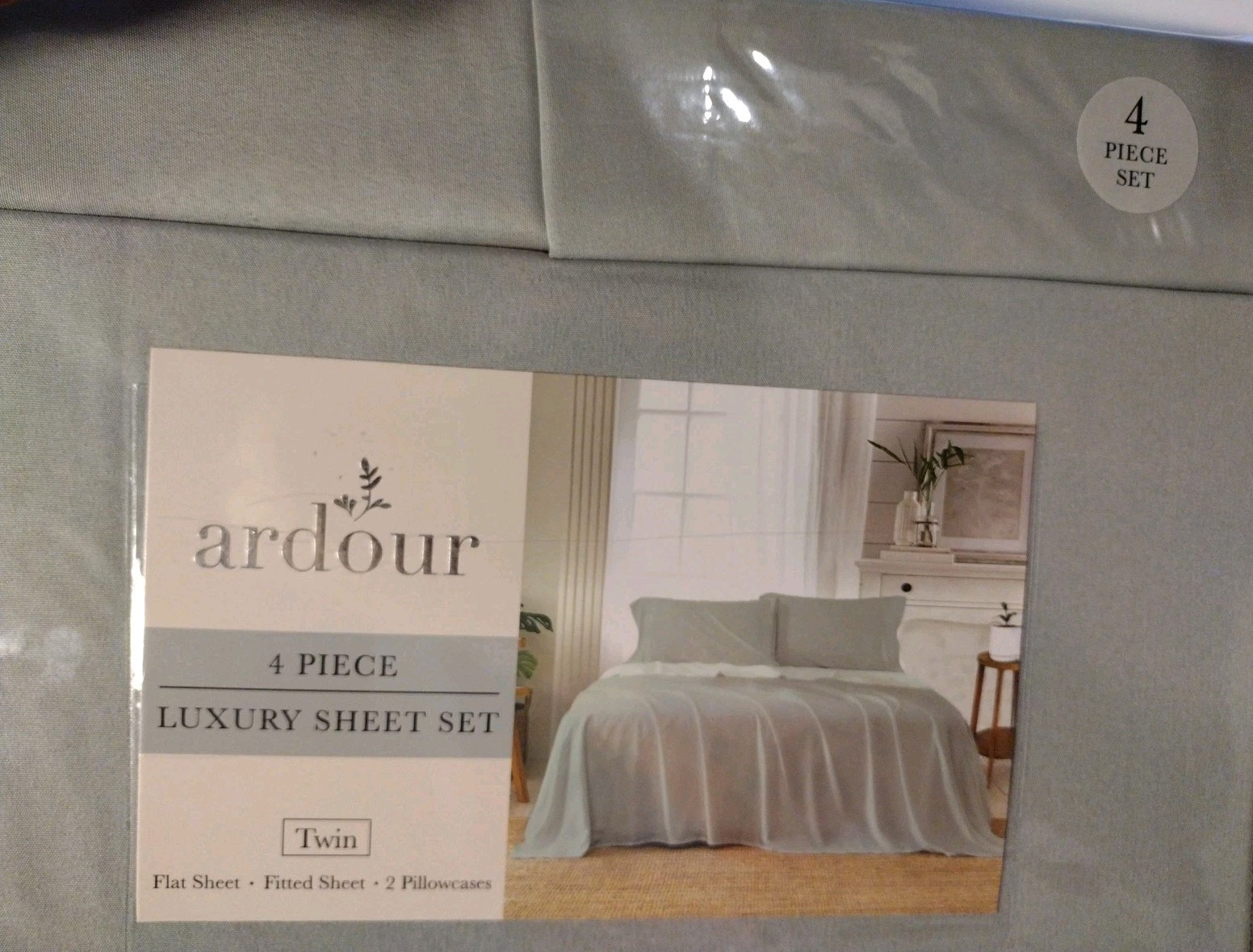 Ardour Luxury Sheet Set Twin Seafoam