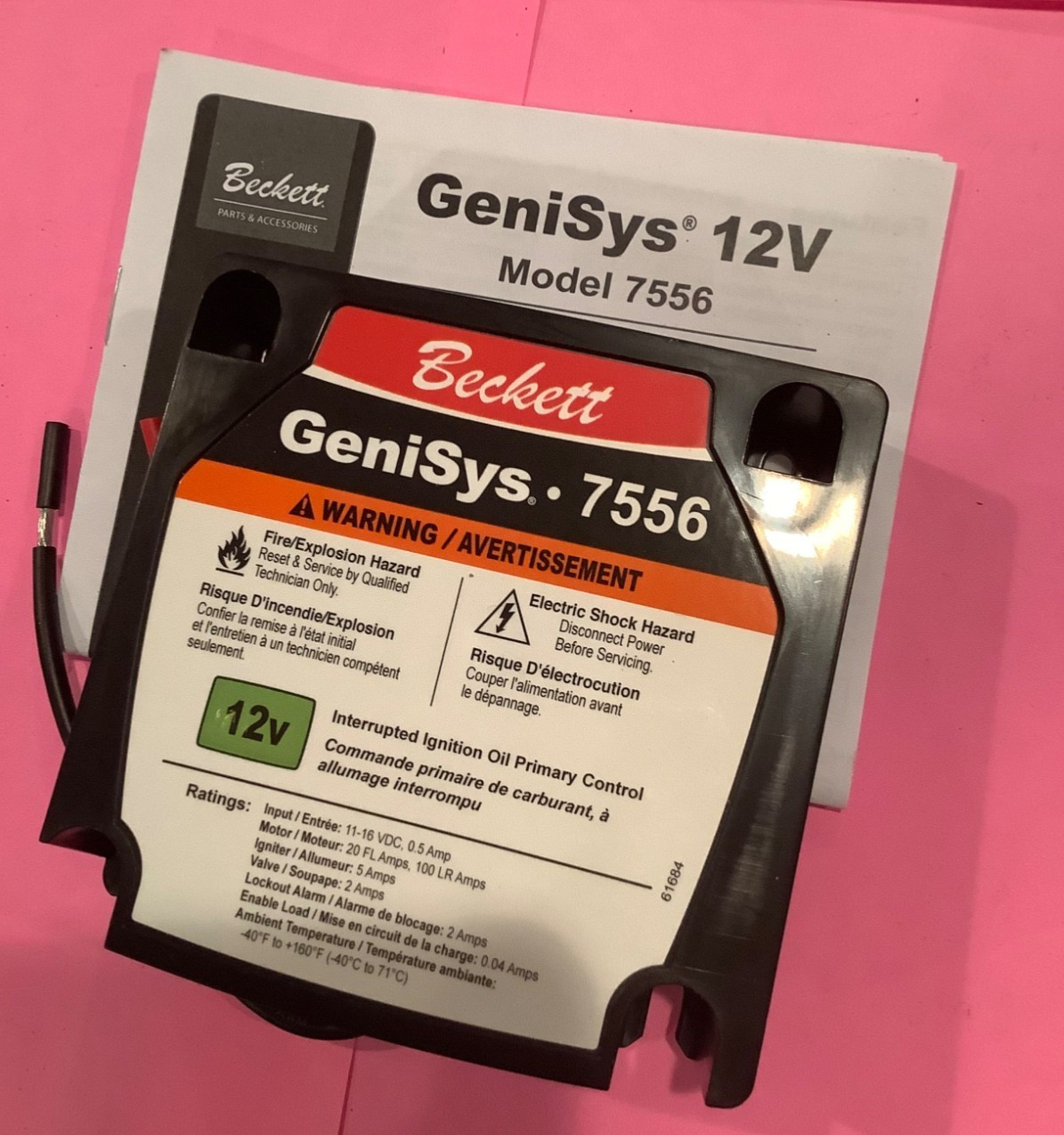 7556A0000U BECKETT GENISYS 12V PRIMARY CONTROL 12 VDC NEW!