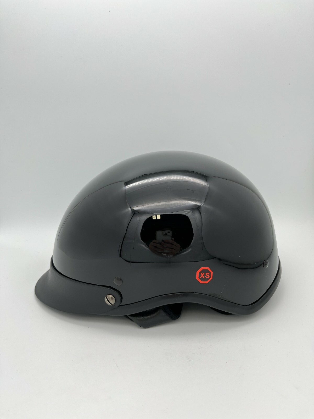 Helmet City HCI 100 Half Helmet Gloss Black XSmall XS DOT Open Box